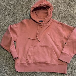 GANT Faded Brick Shield Hoodie Small Retail $165 Cotton comfy pockets sweatshirt